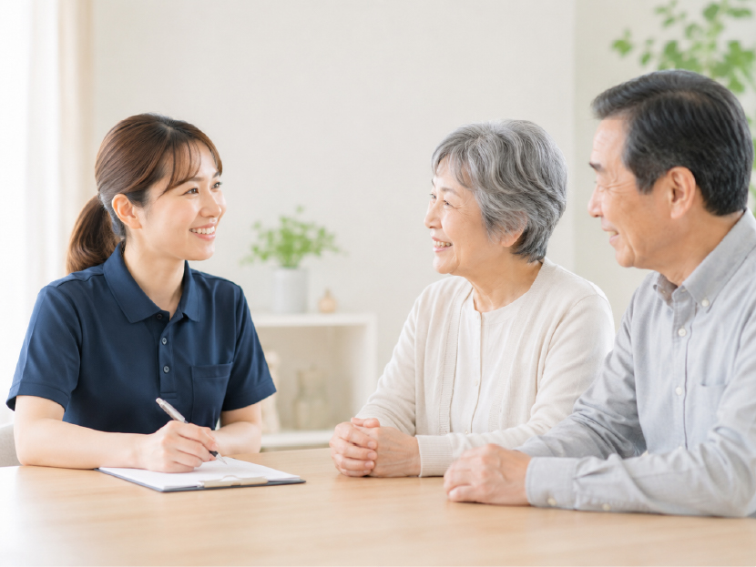 ご本人とご家族へのヒアリングの様子