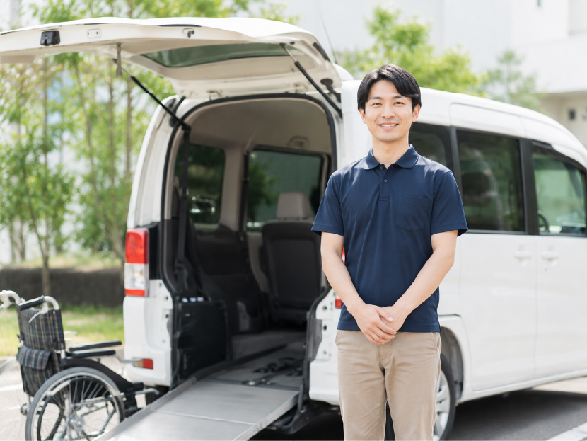 福祉車両でお迎えする様子